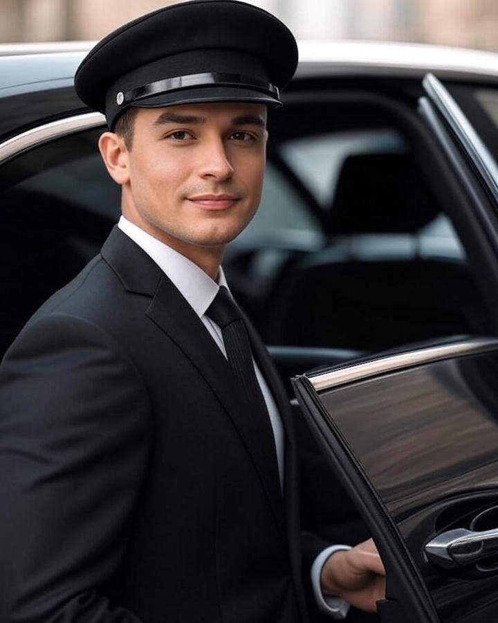 Professional chauffeur at cedar valley limo