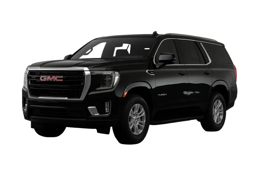 Black GMC Yukon for seven-passenger executive transportation